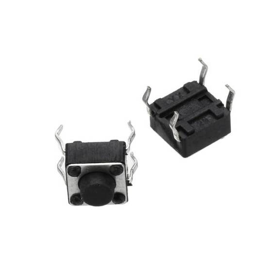 6x6x5mm 2 Pin Tactile Push Button Switch Short Leg - 1