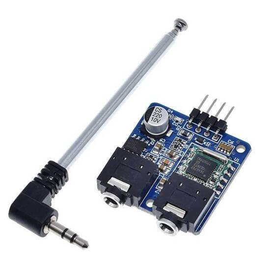 76-108Mhz 5V TEA5767 FM Stereo Radio Module + Cable Antenna - 1