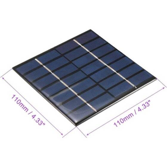 7V 120MA Polycrystalline Drop Solar Panel Size:110x110mm - 3