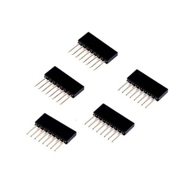 8 Pin Female 11mm Tall Stackable Header Connector - 1