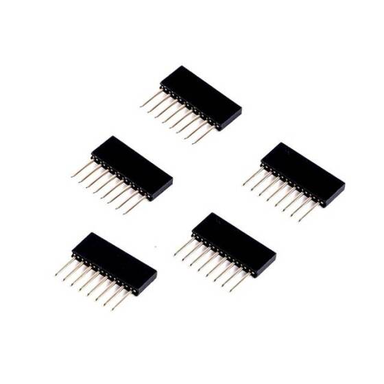 8 Pin Female 11mm Tall Stackable Header Connector - 1