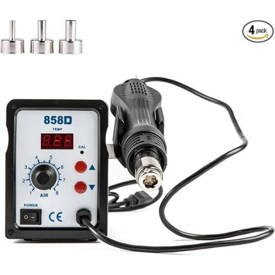 858D Hot Air Soldering Station With Display - 1