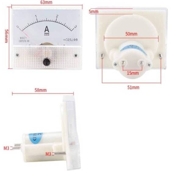 85C1-A DC Pointer Ammeter Measuring Range:DC0-200MA - 2