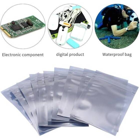 8x12cm ESD Zipper Lock Anti-Static Bag (100pcs/bag) - 3