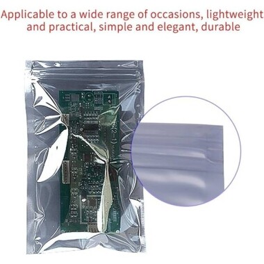 8x12cm ESD Zipper Lock Anti-Static Bag (100pcs/bag) - 4