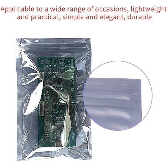 8x12cm ESD Zipper Lock Anti-Static Bag (100pcs/bag) - 4