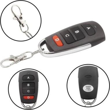 ABCD 433Mhz 6V Wireless Remote Control - With Battery - D is Red - 2
