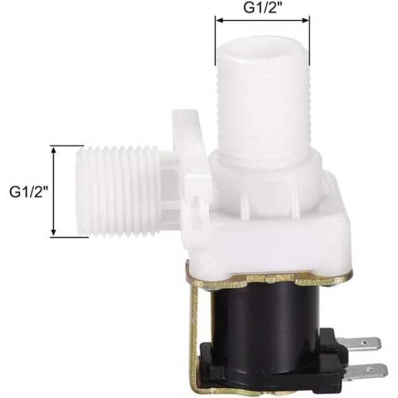 AC110V N/C G1/2 Male Thread Plastic Electric Solenoid Valve Water Air Inlet Flow Switch For 0-02-0-8Mpa - 2