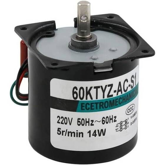 AC220V 14W 60KTYZ Permanent Magnet Synchronous Motor 2.5RPM - 2