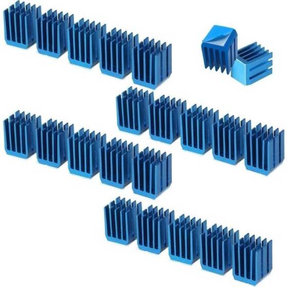 Aluminum Heatsink With Blue Thermal Tape Size:40x40x10mm - 1