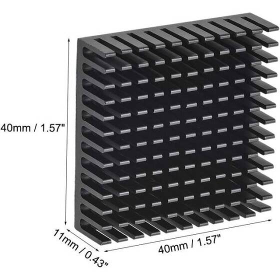 Aluminum Heatsink Without Thermal Tape Size:40x40x10mm - 3