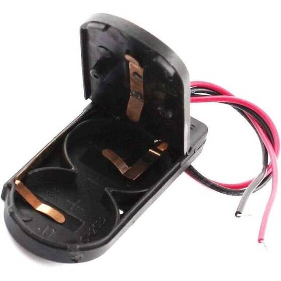 Black 1x 6V Button Battery Holder Box CR2032 LIR203 - 2