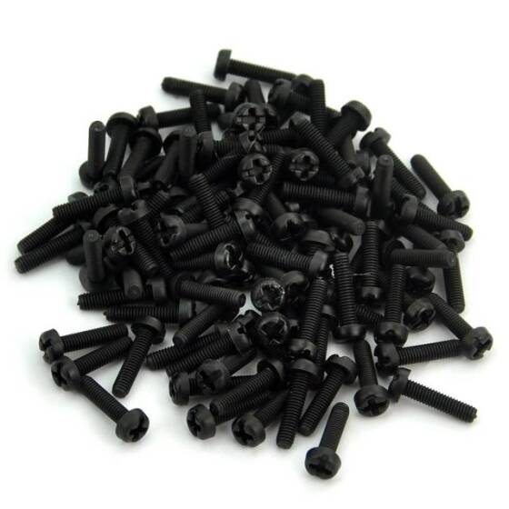 Black Nylon Screw M3x12mm - 1