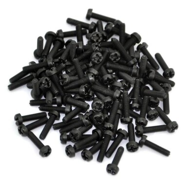 Black Nylon Screw M3x12mm - 2