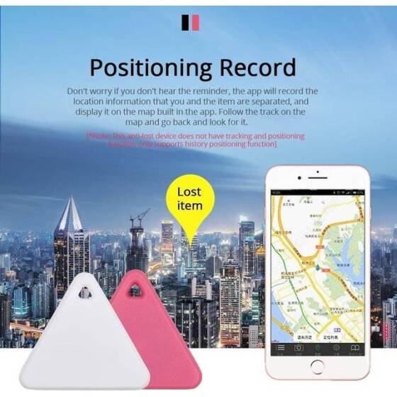 Black Triangle Smart Mini GPS Tracker Anti-Lost Waterproof Bluetooth Tracer With CR2032 Battery - 3