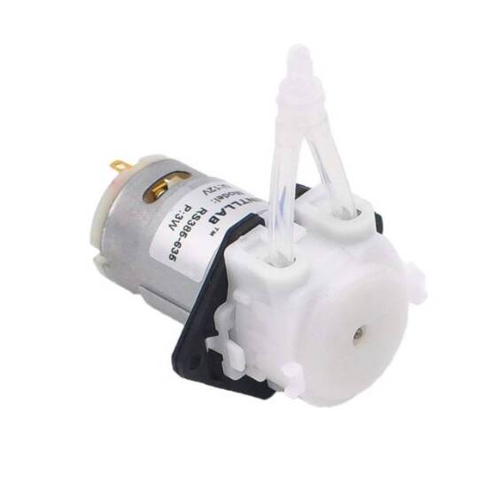 Black Type L 12V BPT Tube Liquid Pump ID:3mm-OD:5mm- 19-100 mL/Min. - 1
