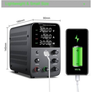 Black WPS1602H 160V 2A DC Adjustable RegulaTor Power Supply With Cable 220V EU Plug - 2