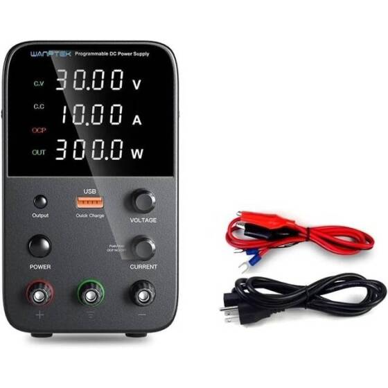 Black WPS3010H 30V 10A DC Adjustable RegulaTor Power Supply With Cable 220V EU Plug - 1