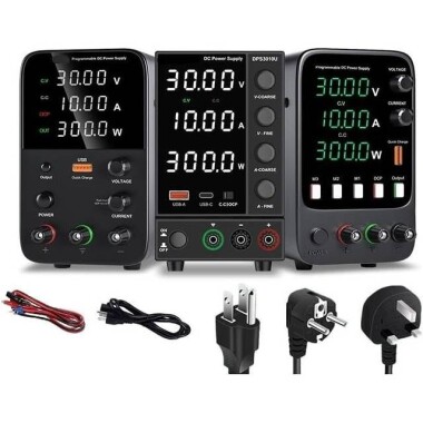 Black WPS3010H 30V 10A DC Adjustable RegulaTor Power Supply With Cable 220V EU Plug - 2