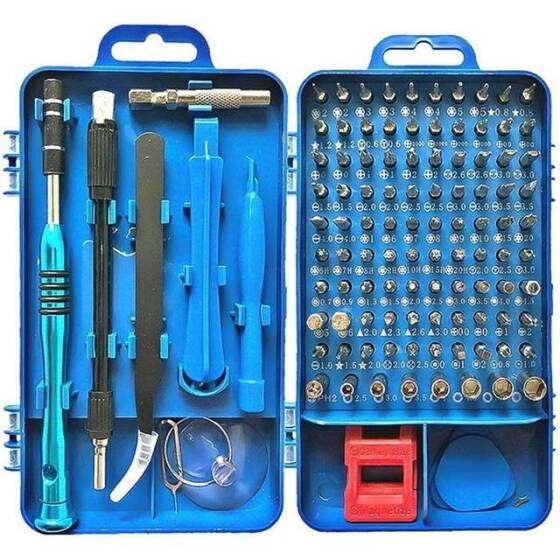 Blue 115 in 1 Multi-Purpose Screwdriver Set - Plastic Box - 1