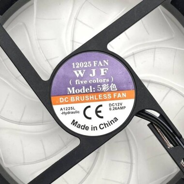 Blue 12025 DC12V LED Silent Double Aperture Mute Exhaust Cooling Fan With 15 Light Size:120x120x25mm - 3