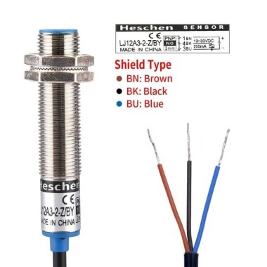Blue Embedded Type LJ12A3-2-Z/AX Inductive Proximity Sensor Switch Note:DC Three - Wire NPN Normally Closed Random Wire Color - 5