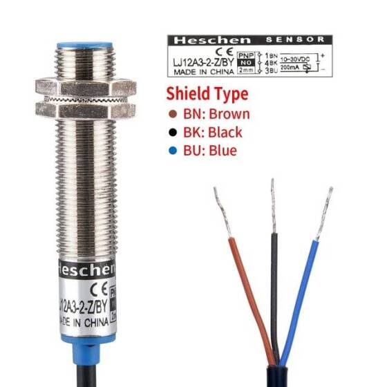 Blue Embedded Type LJ12A3-2-Z/AX Inductive Proximity Sensor Switch Note:DC Three - Wire NPN Normally Closed Random Wire Color - 5