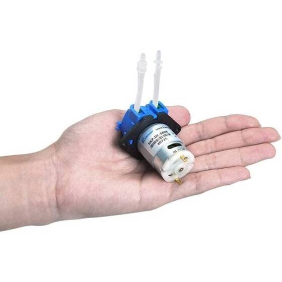 Blue NKP-DA-S06B 24V Miniature Peristaltic Pump With Silicone Tube Tube Size 2mm ID X 4mm OD Minimum flow 40ML/Min - 5