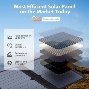 Blue Removable Solar Energy Charger Quick Charge 2000MA With 6 Boards - 2