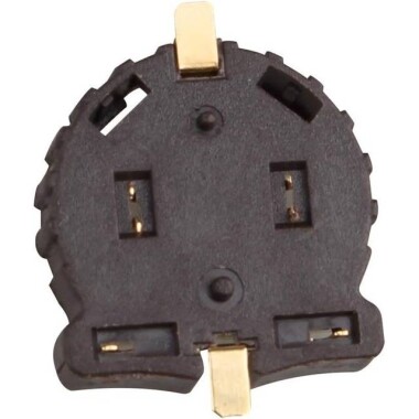 Brown CR1220 Button Battery Patch Holder Golden Color Pin - 4