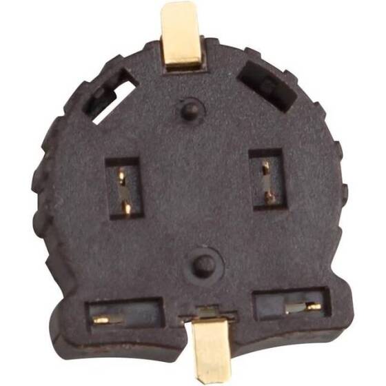 Brown CR1220 Button Battery Patch Holder Golden Color Pin - 4