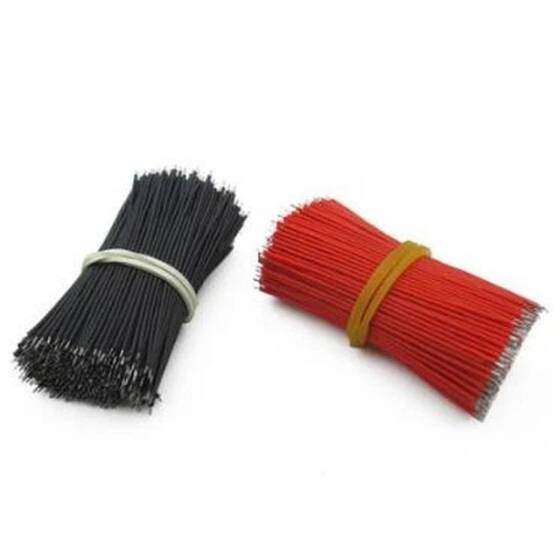Bundle 24AWG 5cm Electronic Wire Cable Tinning Black - 2
