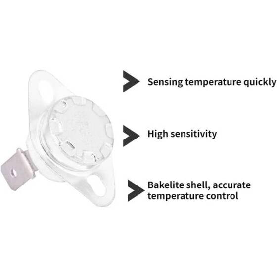 Ceramics KSD302 135 Degree Normally Open NC Temperature Controlled Switch Thermostat 250V 10A Temperature Control - 4
