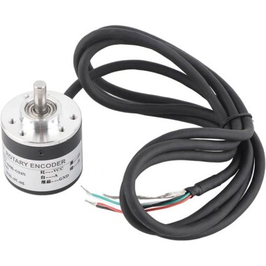 D10mm Hollow Shaft DC5-24V 100 Pulses Incremental Photoelectric Rotary Encoder NPN Open Collector - 1