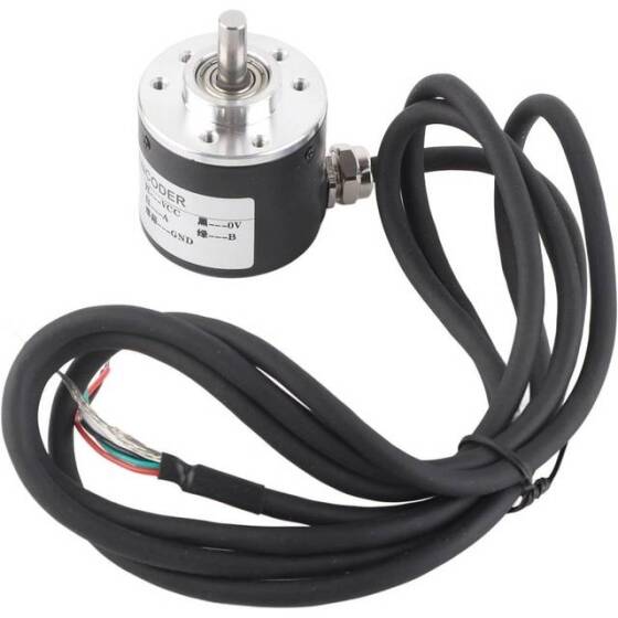 D10mm Hollow Shaft DC5-24V 200 Pulses Incremental Photoelectric Rotary Encoder NPN Open Collector - 2