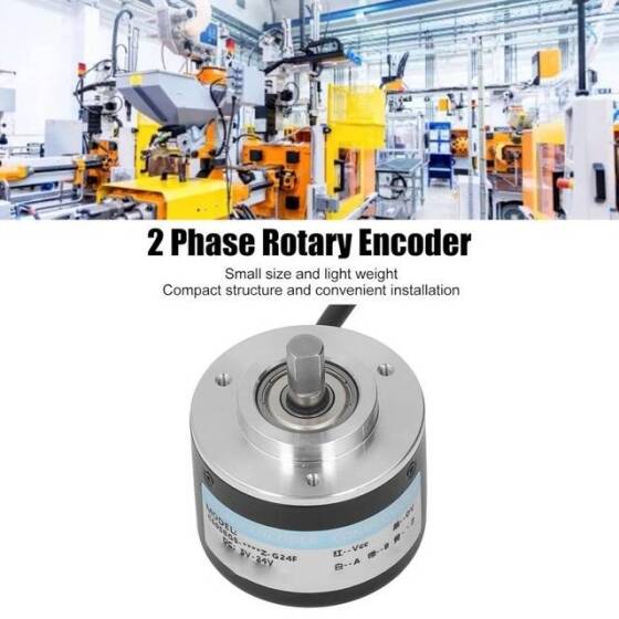 D10mm Hollow Shaft DC5-24V 2000 Pulses Incremental Photoelectric Rotary Encoder PNP Voltage Output - 4