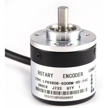 D10mm Hollow Shaft DC5-24V 400 Pulses Incremental Photoelectric Rotary Encoder NPN Open Collector - 1