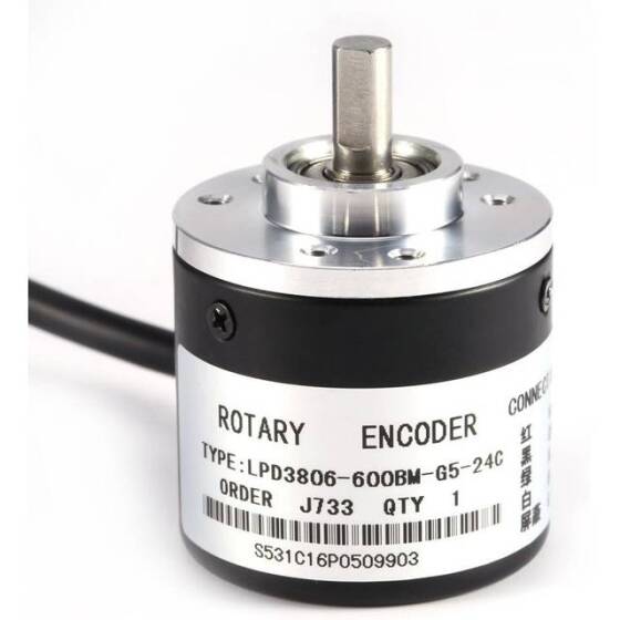 D10mm Hollow Shaft DC5-24V 400 Pulses Incremental Photoelectric Rotary Encoder NPN Open Collector - 1