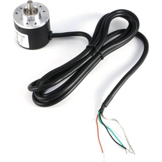 D10mm Hollow Shaft DC5-24V 400 Pulses Incremental Photoelectric Rotary Encoder NPN Open Collector - 4