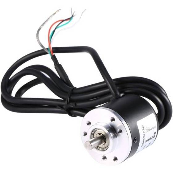 D10mm Hollow Shaft DC5-24V 50 Pulses Incremental Photoelectric Rotary Encoder NPN Open Collector - 1