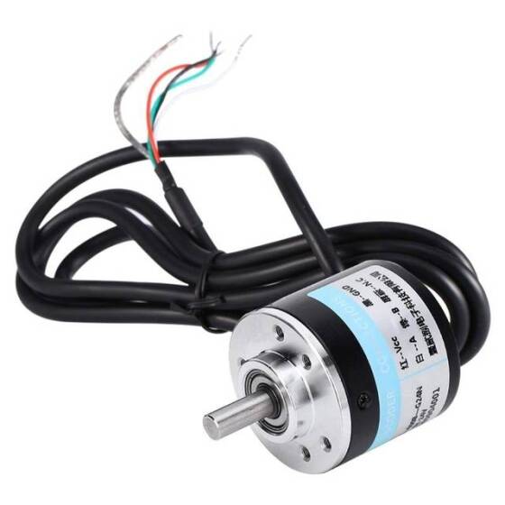 D6mm Hollow Shaft DC5-24V 100 Pulses Incremental Photoelectric Rotary Encoder NPN Open Collector - 1