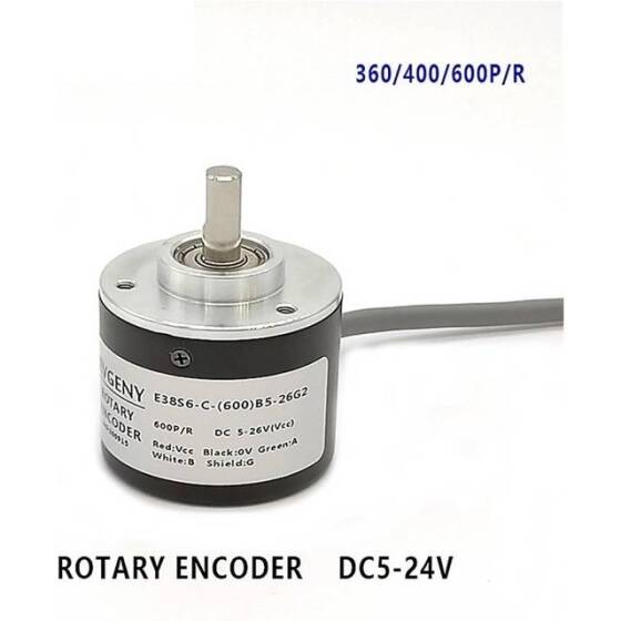 D8mm Hollow Shaft DC5-24V 400 Pulses Incremental Photoelectric Rotary Encoder NPN Open Collector - 2
