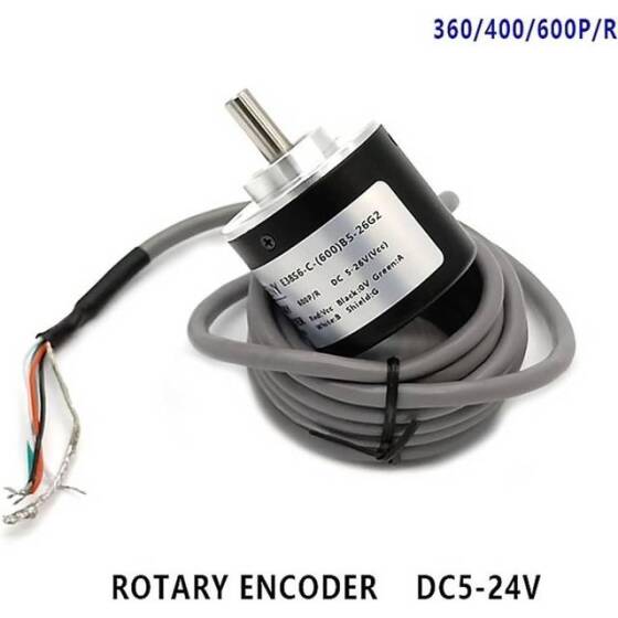 D8mm Hollow Shaft DC5-24V 400 Pulses Incremental Photoelectric Rotary Encoder NPN Open Collector - 5