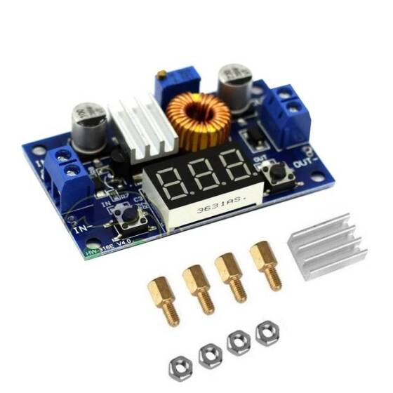 DC-DC XL4015 Adjustable Step-down Module 5A 75W With 3-Bits Digital Display Voltmeter - 2