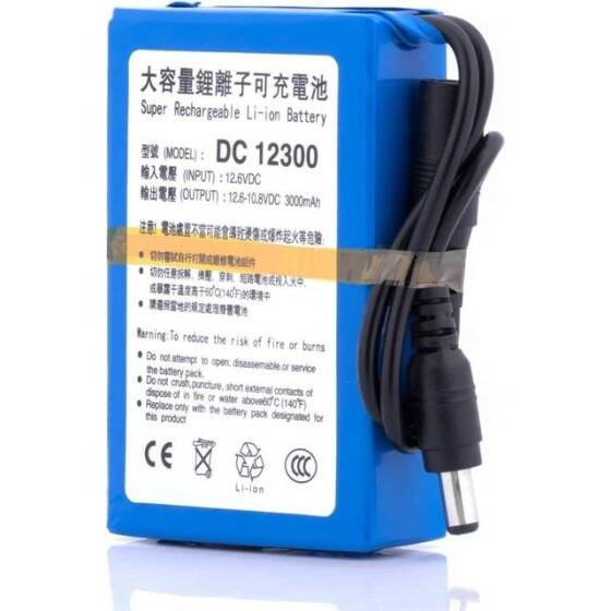 DC123000 3000MAH 12V SOft-pack Polymer Rechargeable Lithium Battery - 1