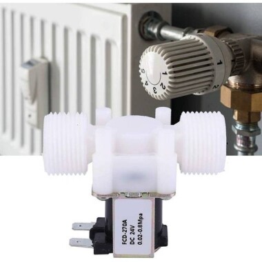DC12V N/O G3/4 Male Thread Plastic Electric Solenoid Valve Water Air Inlet Flow Switch For 0-02-0-8Mpa - 2