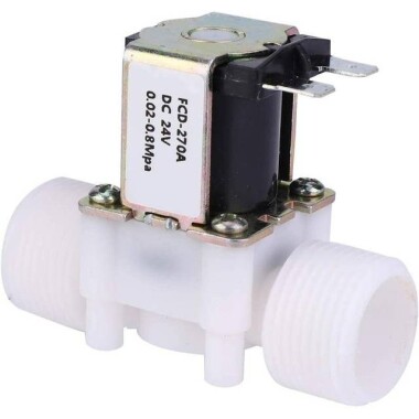 DC12V N/O G3/4 Male Thread Plastic Electric Solenoid Valve Water Air Inlet Flow Switch For 0-02-0-8Mpa - 5