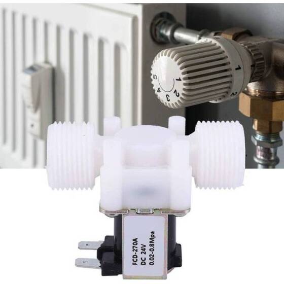 DC24V N/O G3/4 Male Thread Plastic Electric Solenoid Valve Water Air Inlet Flow Switch For 0-02-0-8Mpa - 2