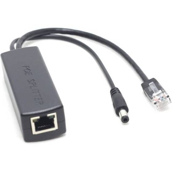 DC5.5x2.1mm Gigabit PoE Splitter 48V To 5V 2.4A - 5