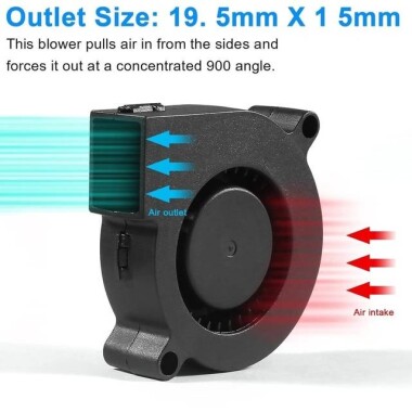 DC5V 0.06A 5015 Double Ball Centrifugal Fan With XH2-54-2P 30cm Cable Size:50x50x15mm - 5